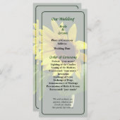 Programme de mariage tournesol regardant vers le b (Devant / Derrière)