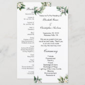 Programme de mariage traditionnel à la verdure flo (Devant / Derrière)
