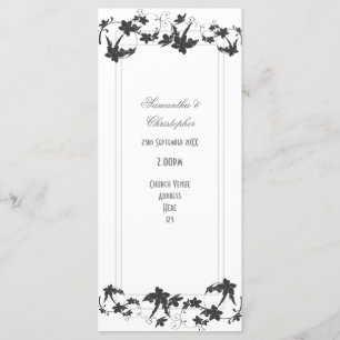 Programme de mariage traditionnel à l'église flora