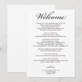 Programme de mariage traditionnel - Bienvenue au m (Devant / Derrière)