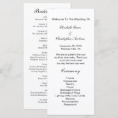 Programme de mariage traditionnel classique noir e (Devant / Derrière)