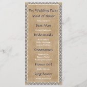 Programme de mariage traditionnel et carte de fête (Dos)