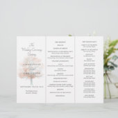 Programme de mariage Tri-Fold de Misty tree (Debout devant)