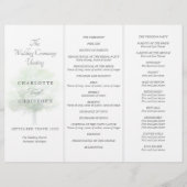 Programme de mariage Tri-Fold de Misty tree (Devant)
