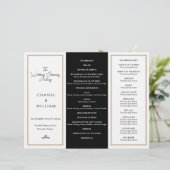 Programme de mariage Tri-Fold inspiré de Chanel (Debout devant)