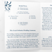 Programme de mariage trifolié orthodoxe grec (Intérieur en premier)