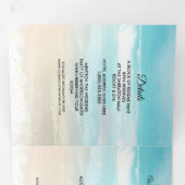 Programme de mariage trifolié rustique côtier de p (Intérieur en premier)