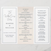 Programme de mariage triplé côtier (Devant)