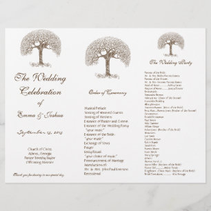 Programme de mariage triplé de l'arbre à balayage