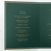 Programme de mariage triptyque à monogramme de mar (Intérieur en premier)