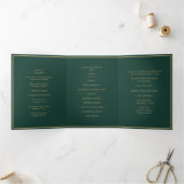 Programme de mariage triptyque à monogramme de mar (Intérieur)