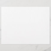 Programme de mariage triptyque à motif doré blanc (Dos)