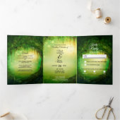 Programme de mariage triptyque Enchanted Forest Wo (Intérieur)