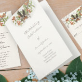 Programme de mariage triptyque Forêt Enchantée de