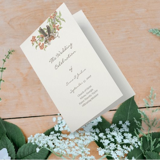 Programme de mariage triptyque Forêt Enchantée de