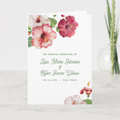 Programme de mariage tropical (Devant)