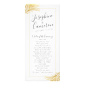 Programme de mariage tropical Feuille Gold Palm Tr (Devant)