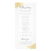 Programme de mariage tropical Feuille Gold Palm Tr (Dos)