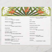 Programme de mariage tropical orange (Dos)