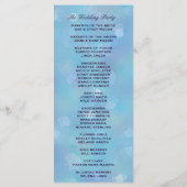 Programme de mariage turquoise bleu et violet (Dos)