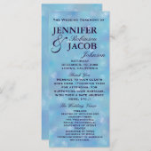 Programme de mariage turquoise bleu et violet (Devant / Derrière)