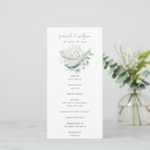 Programme de mariage turquoise de poissons floraux (Debout devant)