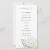 Programme de mariage turquoise de poissons floraux (Dos)