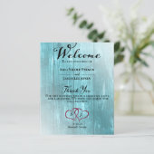 Programme de mariage Turquoise rustique (Debout devant)