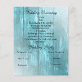 Programme de mariage Turquoise rustique (Dos)
