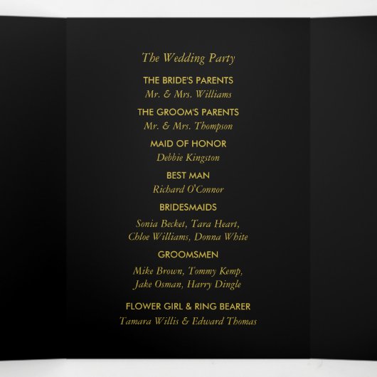 Programme de mariage Twilight Bokeh (Intérieur au milieu)