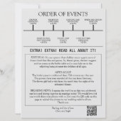 Programme de mariage unique pour journal avec code (Dos)