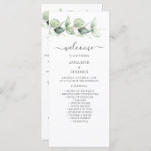 Programme de mariage végétal Eucalyptus (Devant / Derrière)