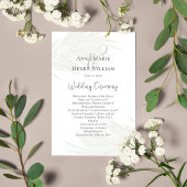 Programme de mariage verdoyant Élégantes feuilles