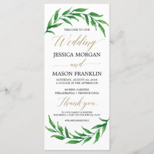Programme de mariage verdoyant - Programme de céré