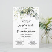 Programme de mariage verdure (Debout devant)