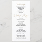 Programme de mariage verdure - Programme de cérémo (Dos)