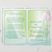 Programme de mariage (version non religieuse) (Devant / Derrière)