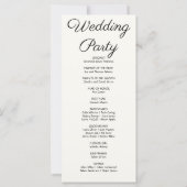 Programme de mariage vert citron pays blanc crème (Dos)