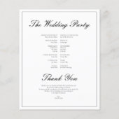 Programme de mariage vert en coton moderne et clas (Dos)