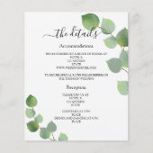 Programme de mariage vert eucalyptus détails QR (Devant)