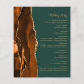 Programme de mariage vert foncé Budget Rust Agate (Dos)