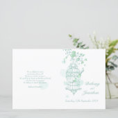 Programme de mariage vert menthe Inséparables (Debout devant)