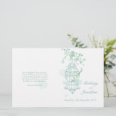 Programme de mariage vert menthe Inséparables (Debout devant)