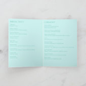 Programme de mariage vert minimaliste (Intérieur)