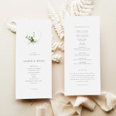 Programme de mariage vert moderne