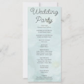 Programme de mariage vert pâle aux fleurs blanches (Dos)