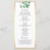 Programme de mariage vert poussiéreux bleu (Dos)