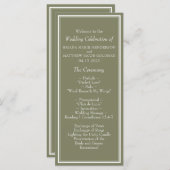 Programme de mariage vert Sage moderne (Devant / Derrière)