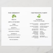 Programme de mariage vert Shamrock irlandais (Dos)