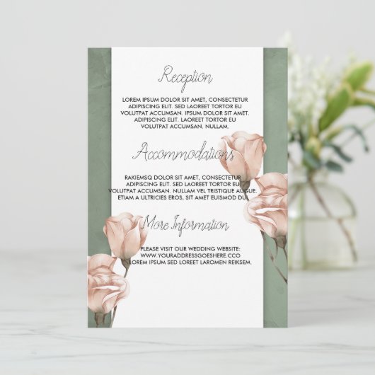 programme de mariage vert tendance (Debout devant)